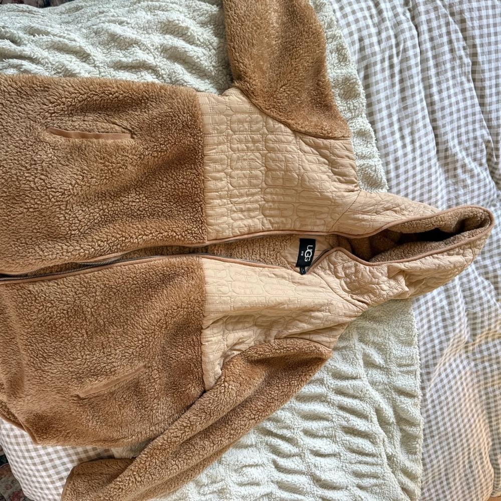 UGG Quilted Sherpa Jacket in Camel Tan